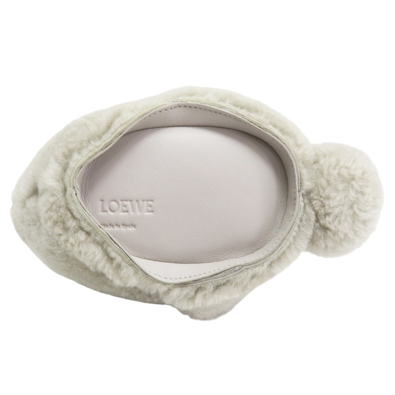 灰色 毛絨 兔子 肩背包【LOEWE 羅威】-3