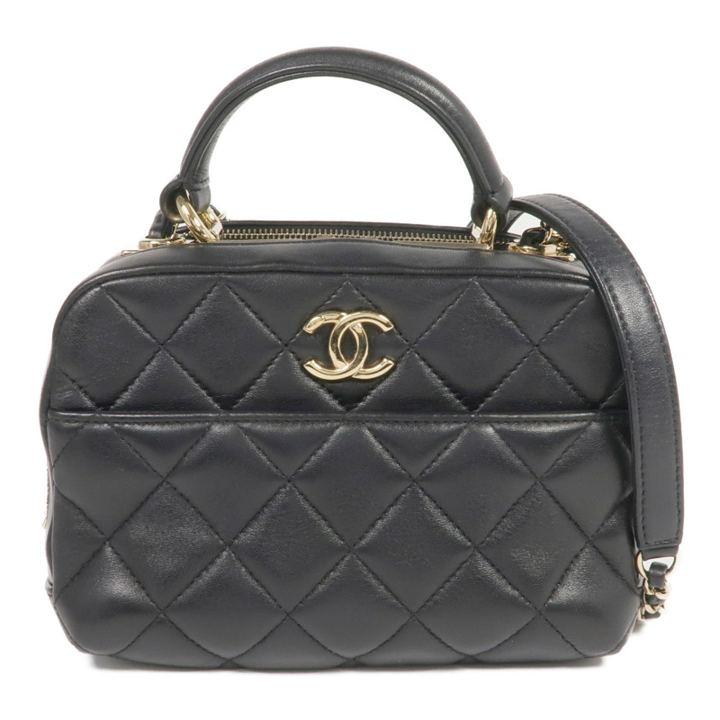 CHANEL 羊皮皮革Trendy CC金扣手挽肩背兩用袋-0
