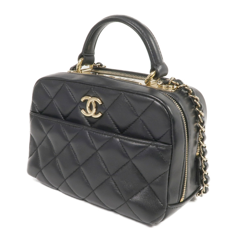 CHANEL 羊皮皮革Trendy CC金扣手挽肩背兩用袋-2