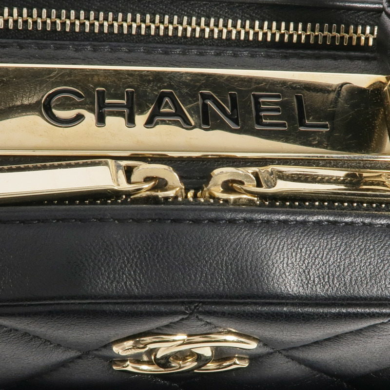 CHANEL 羊皮皮革Trendy CC金扣手挽肩背兩用袋-10