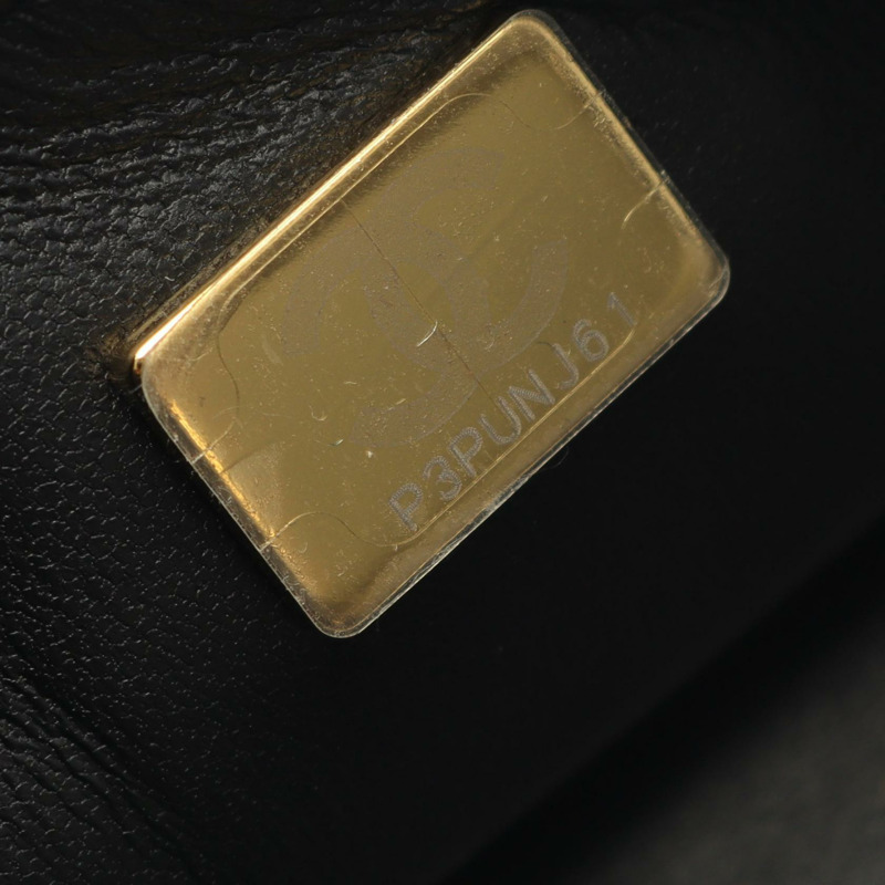 香奈兒 (CHANEL) 絎縫斜背包 AS4286 小牛皮 黑色 二手 金色五金-4