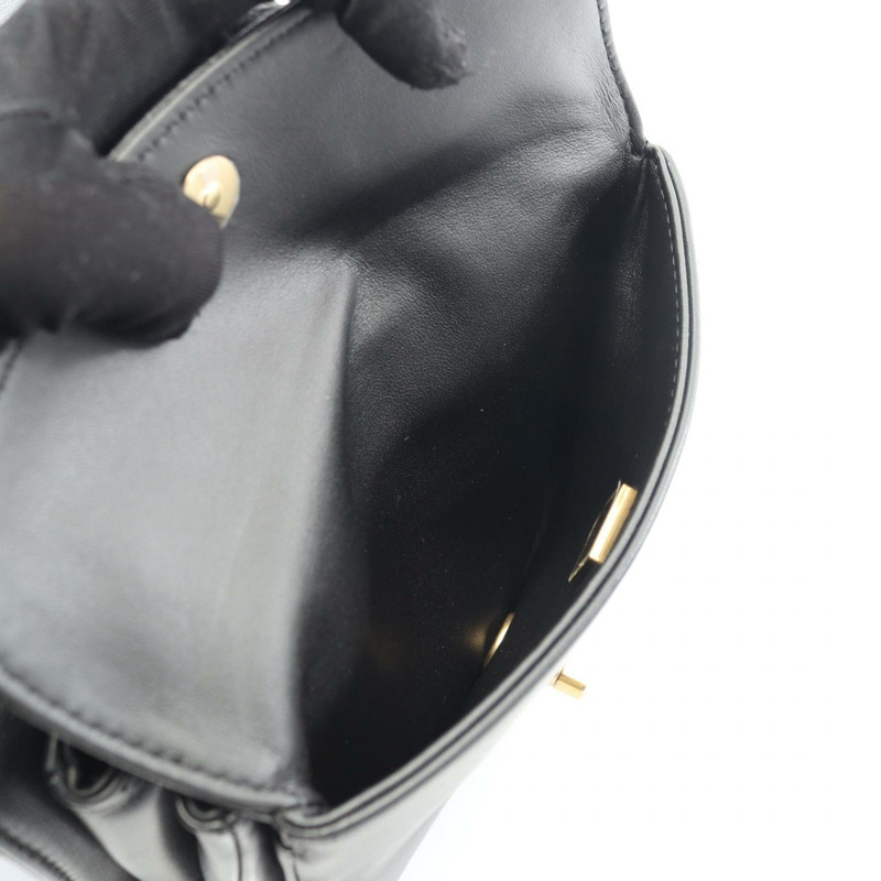 香奈兒 (CHANEL) 絎縫斜背包 AS4286 小牛皮 黑色 二手 金色五金-8