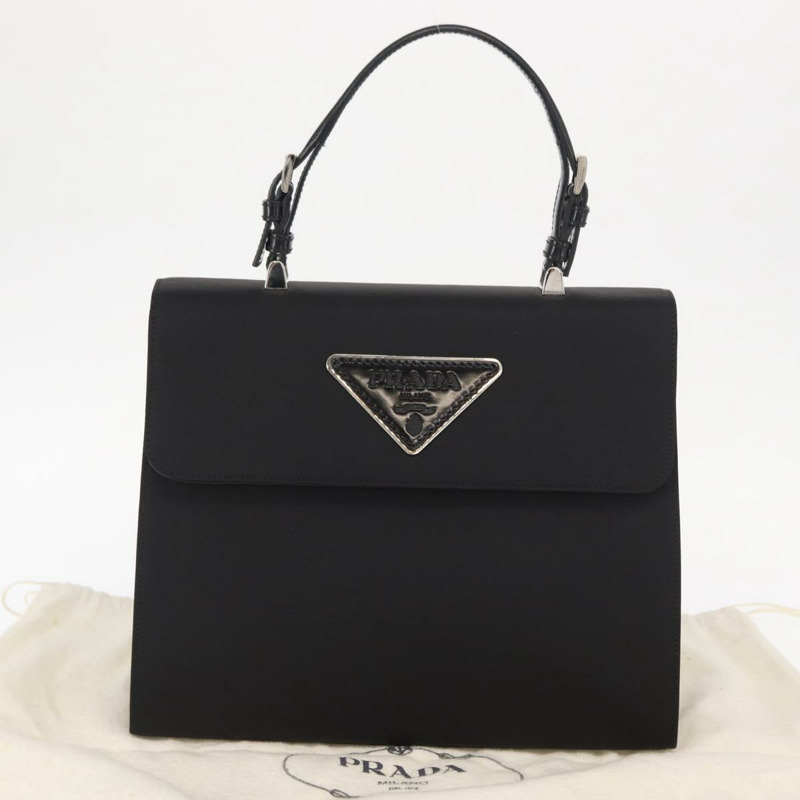 【日本直送】PRADA 尼龍手提包 黑色 銀色 正品 157269SAV-11