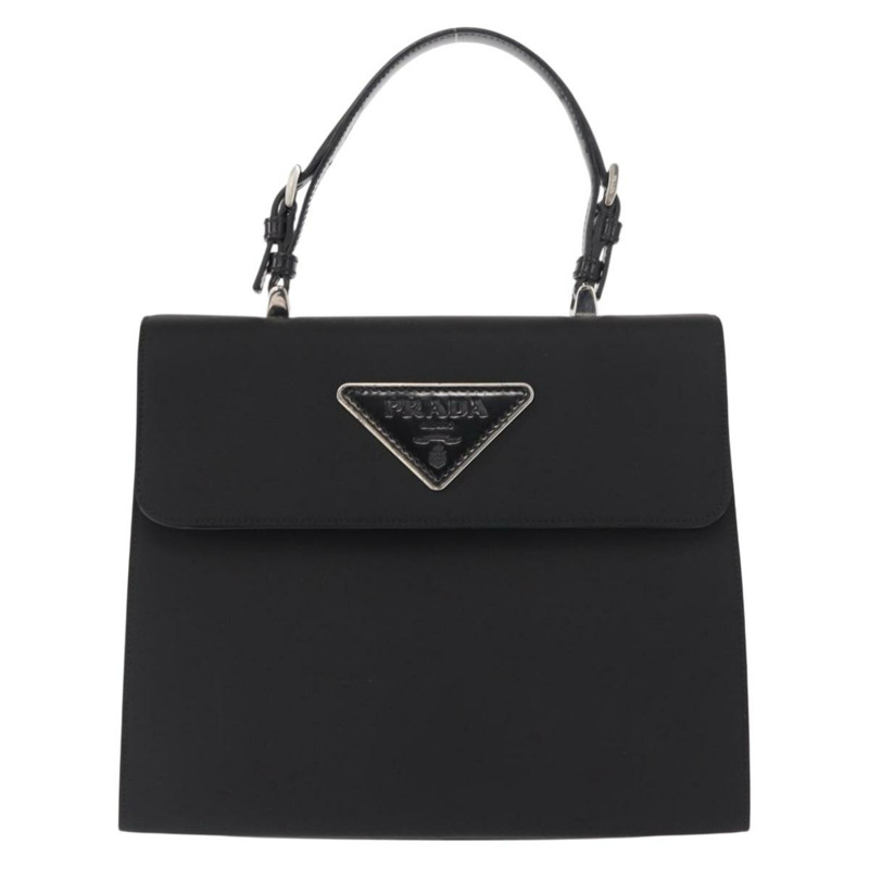 【日本直送】PRADA 尼龍手提包 黑色 銀色 正品 157269SAV-12