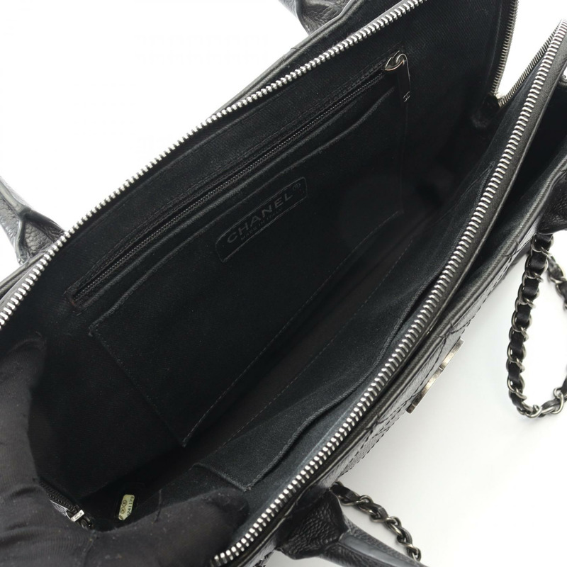 香奈兒 Matelasse 鏈條肩背包，粒面小牛皮，黑色，二手-2