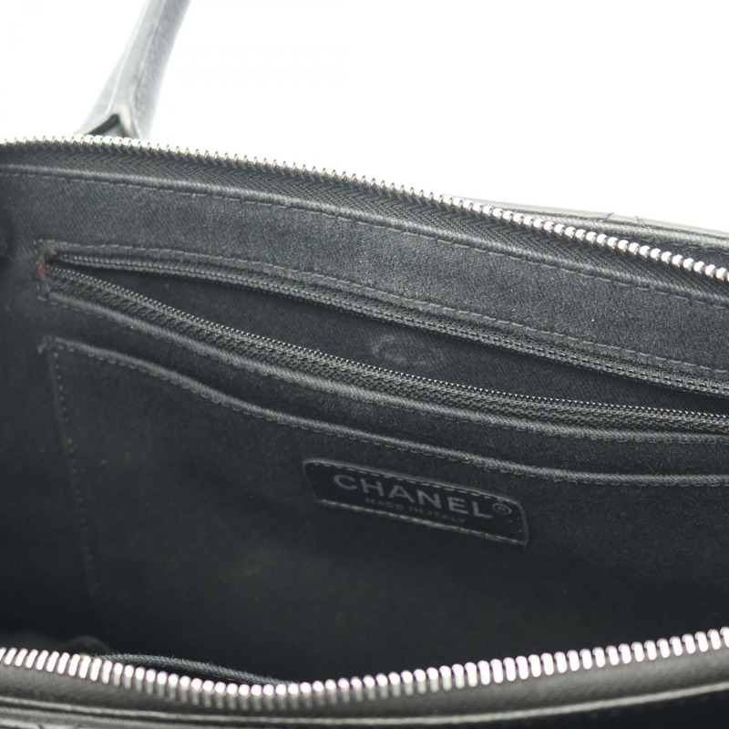 香奈兒 Matelasse 鏈條肩背包，粒面小牛皮，黑色，二手-5