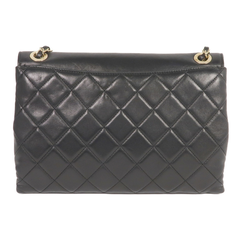 CHANEL 羊皮皮革Chain Shoulder金扣鏈帶肩背袋-1