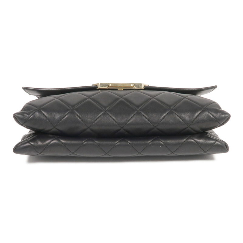 CHANEL 羊皮皮革Chain Shoulder金扣鏈帶肩背袋-3