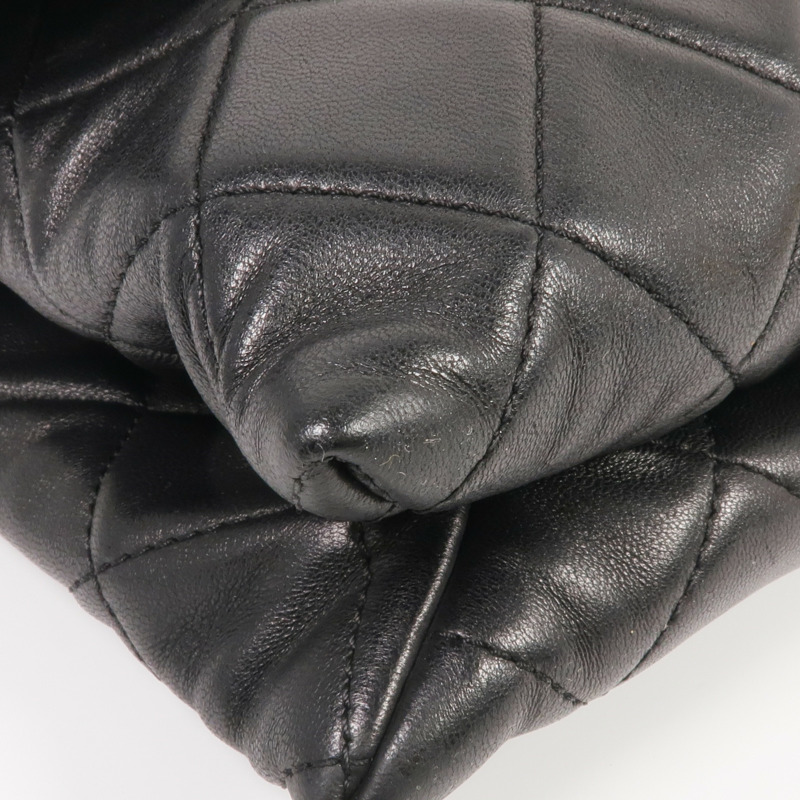 CHANEL 羊皮皮革Chain Shoulder金扣鏈帶肩背袋-6