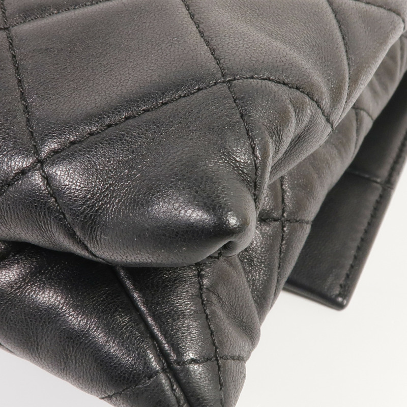 CHANEL 羊皮皮革Chain Shoulder金扣鏈帶肩背袋-7