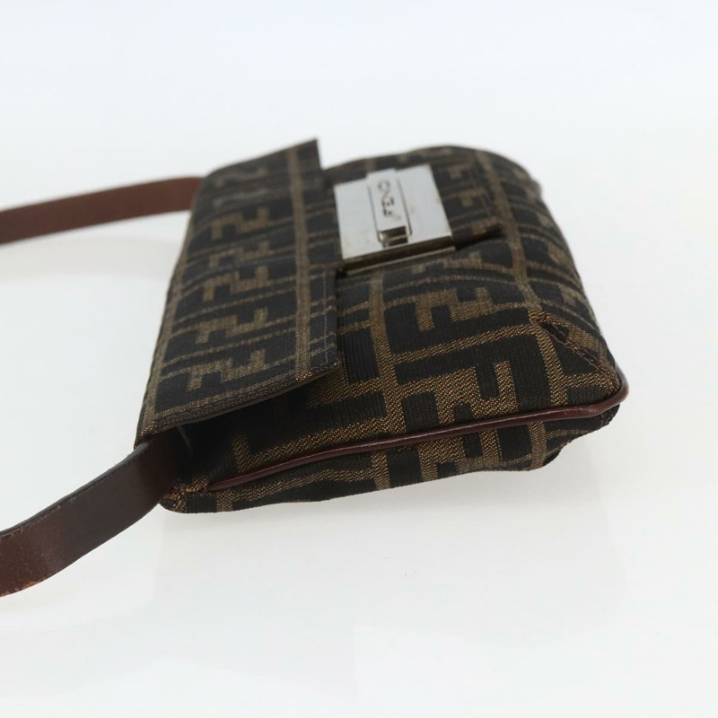 【日本直送】FENDI Zucca帆布單肩包 棕色/黑色 正品 157270V-2
