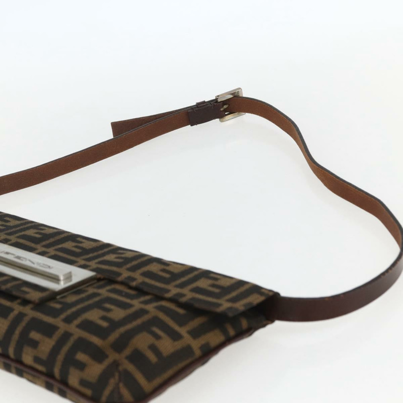 【日本直送】FENDI Zucca帆布單肩包 棕色/黑色 正品 157270V-7