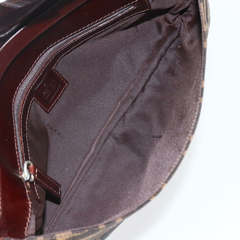 【日本直送】FENDI Zucca帆布單肩包 棕色/黑色 正品 157270V-9