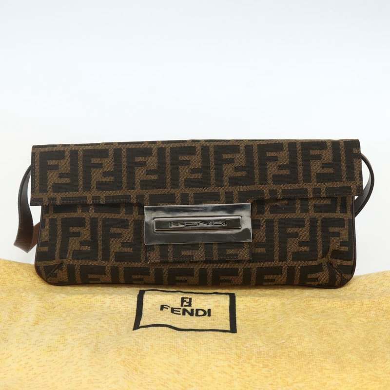 【日本直送】FENDI Zucca帆布單肩包 棕色/黑色 正品 157270V-11