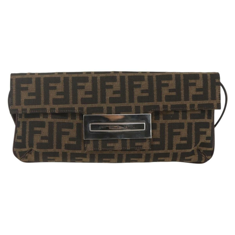 【日本直送】FENDI Zucca帆布單肩包 棕色/黑色 正品 157270V-12