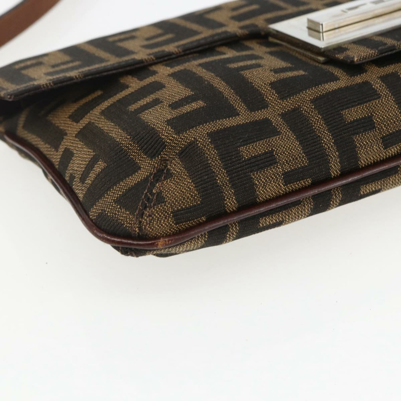 【日本直送】FENDI Zucca帆布單肩包 棕色/黑色 正品 157270V-14