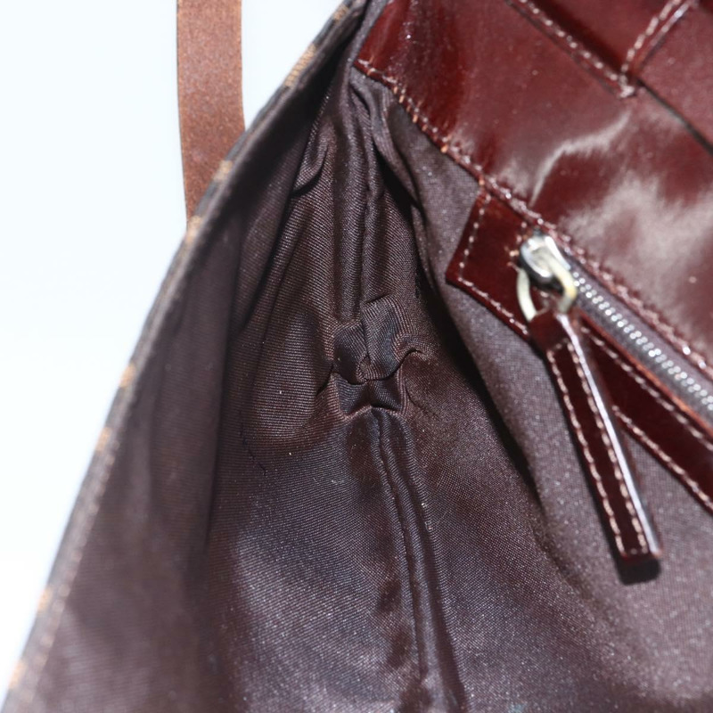 【日本直送】FENDI Zucca帆布單肩包 棕色/黑色 正品 157270V-21