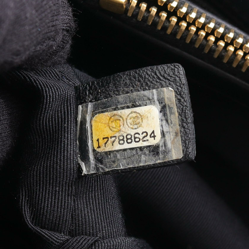 香奈兒 (CHANEL) Matelasse 皮革鏈條肩背包，黑色，二手，女士，金色五金-4