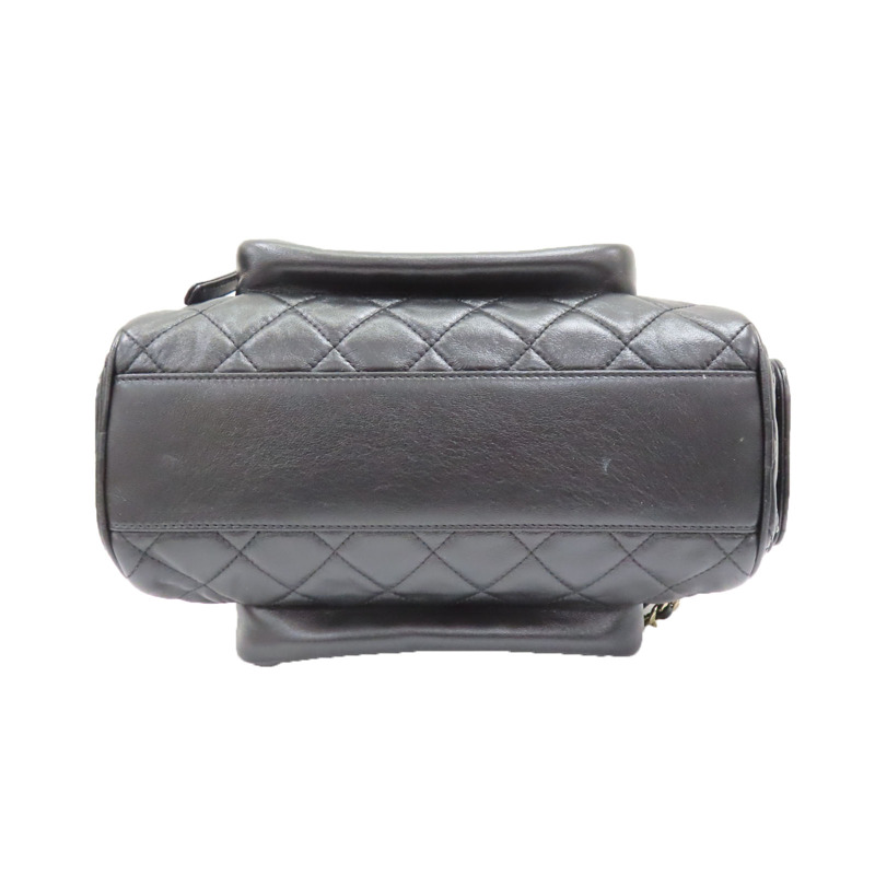 黑色 羊皮 菱格紋 24K 相機包 肩背包【CHANEL 香奈兒】  AS5156-3