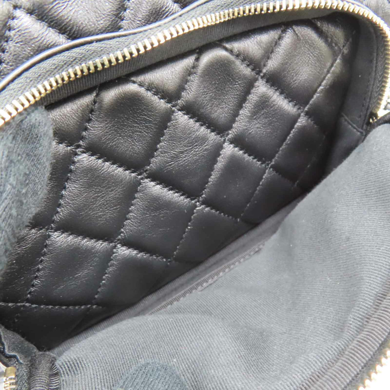 黑色 羊皮 菱格紋 24K 相機包 肩背包【CHANEL 香奈兒】  AS5156-4