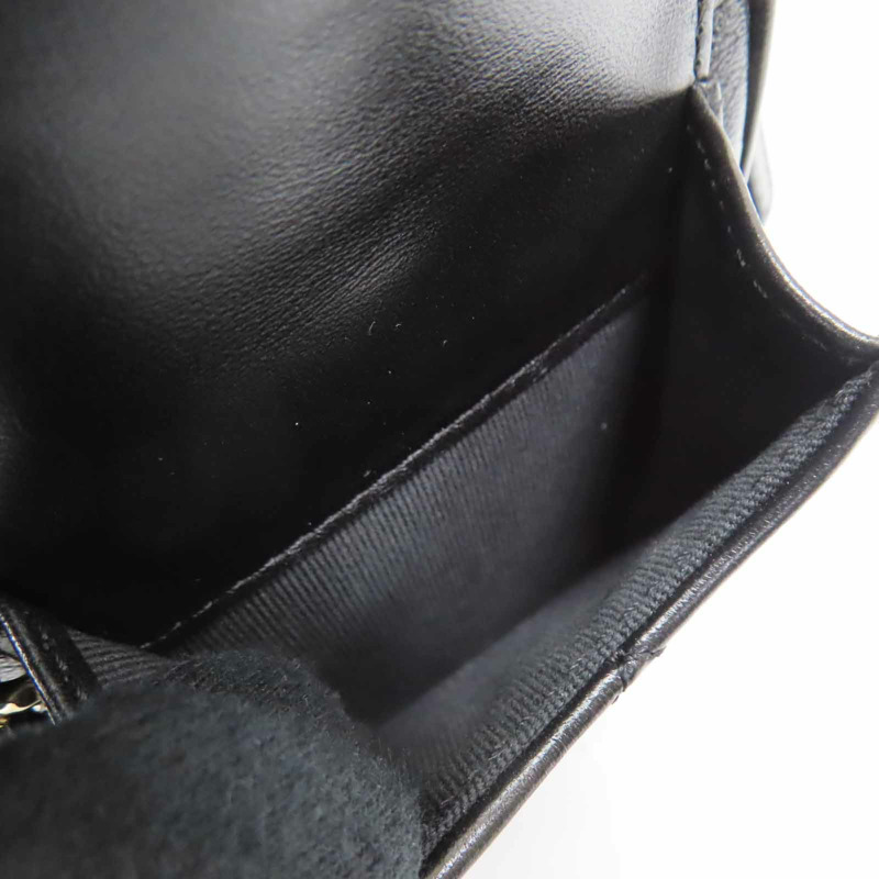 黑色 羊皮 菱格紋 24K 相機包 肩背包【CHANEL 香奈兒】  AS5156-8