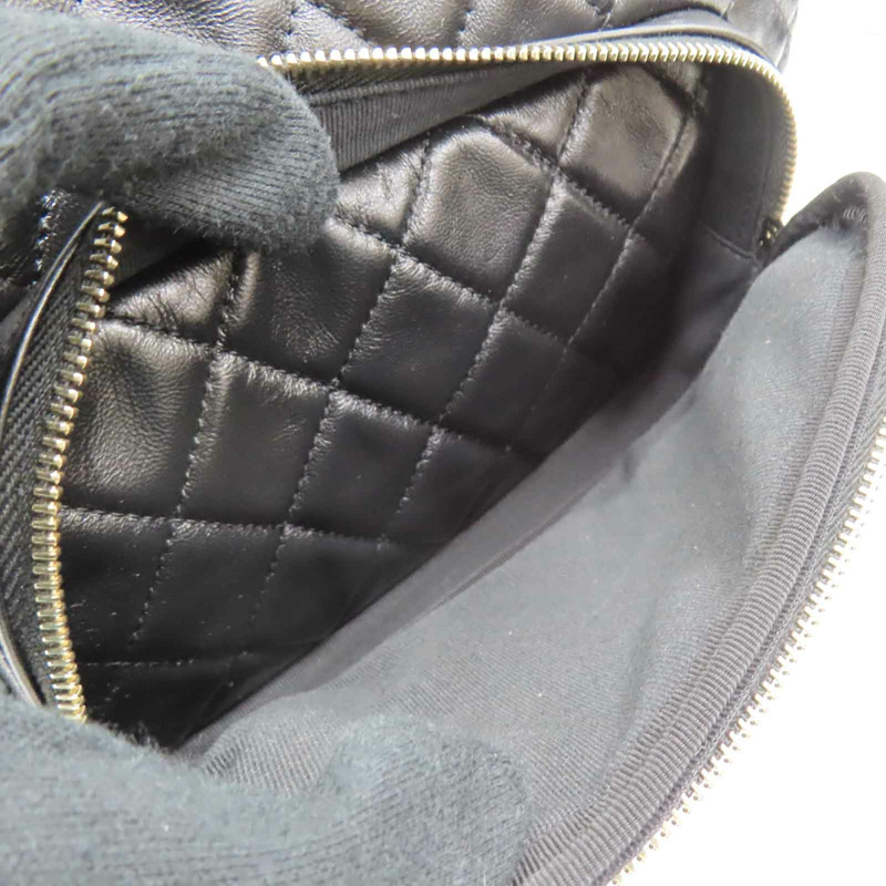 黑色 羊皮 菱格紋 24K 相機包 肩背包【CHANEL 香奈兒】  AS5156-9