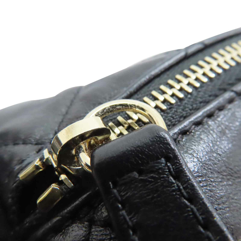 黑色 羊皮 菱格紋 24K 相機包 肩背包【CHANEL 香奈兒】  AS5156-18