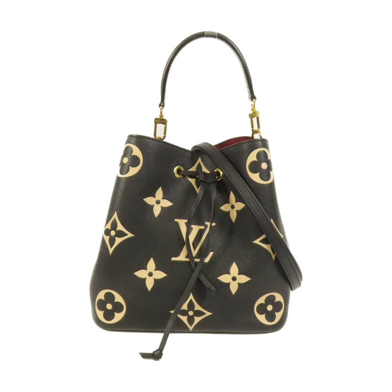 LOUIS VUITTON Monogram Empreinte Bicolor Neo Noe MM金扣手挽肩背兩用袋-0