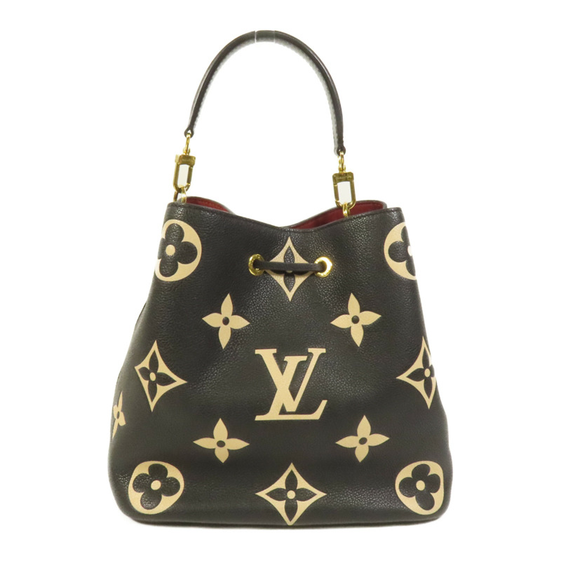 LOUIS VUITTON Monogram Empreinte Bicolor Neo Noe MM金扣手挽肩背兩用袋-1