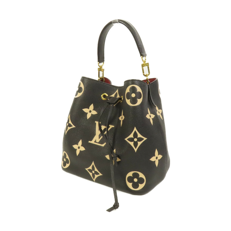 LOUIS VUITTON Monogram Empreinte Bicolor Neo Noe MM金扣手挽肩背兩用袋-2