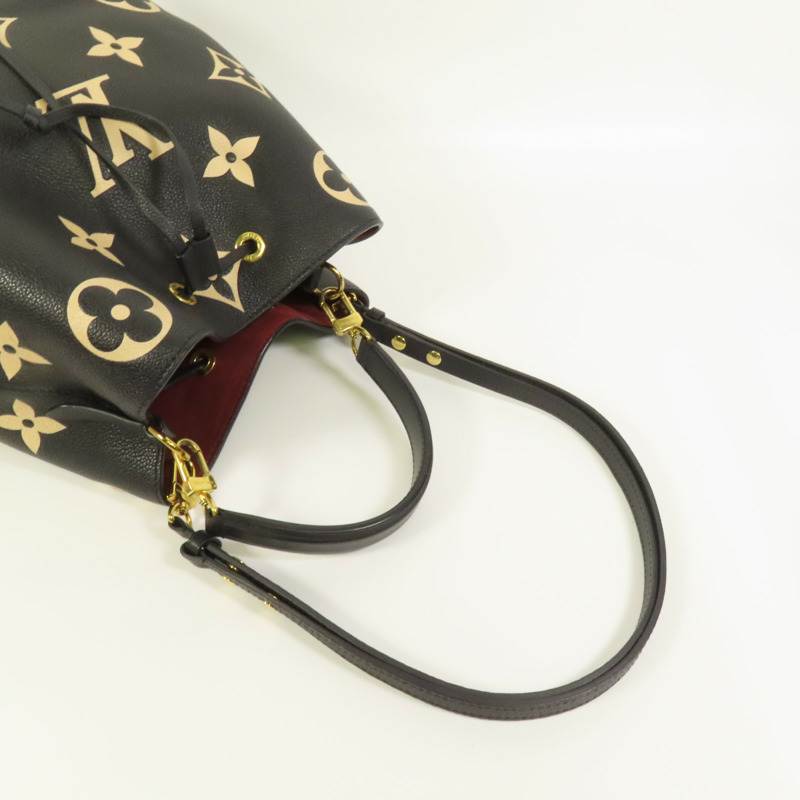 LOUIS VUITTON Monogram Empreinte Bicolor Neo Noe MM金扣手挽肩背兩用袋-4