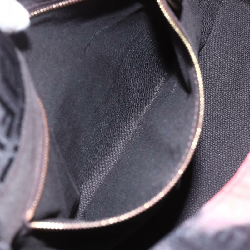 【日本直送】FENDI Zucchino帆布Mamma Baguette單肩包 紅色金色 正品 158873SM-21