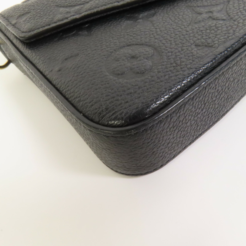 LOUIS VUITTON Monogram Empreinte Felicie Pochette 金扣鏈帶肩背袋-12
