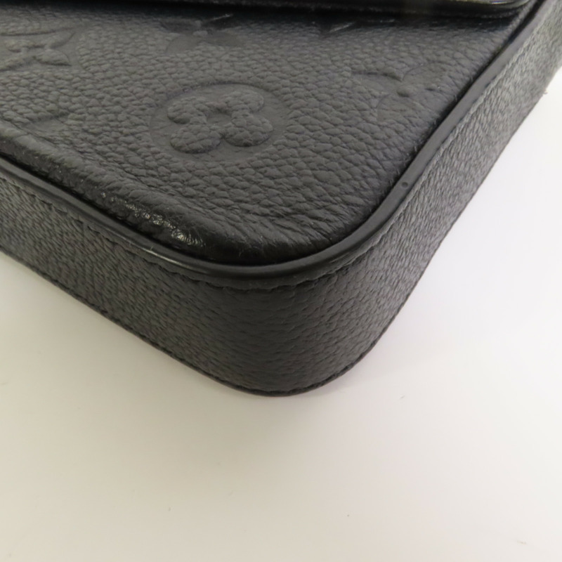 LOUIS VUITTON Monogram Empreinte Felicie Pochette 金扣鏈帶肩背袋-13