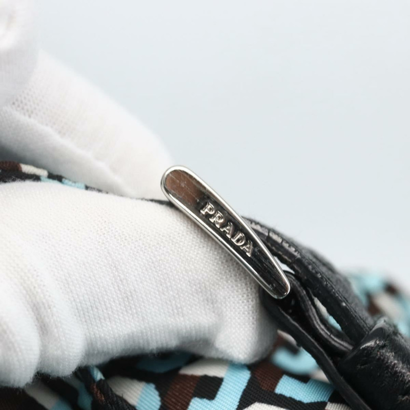 【日本直送】PRADA 雙肩包 尼龍材質 淺藍色 銀色 正品 158915SAM-8