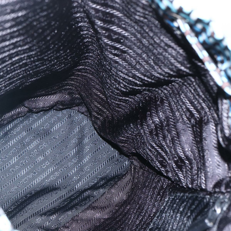 【日本直送】PRADA 雙肩包 尼龍材質 淺藍色 銀色 正品 158915SAM-25