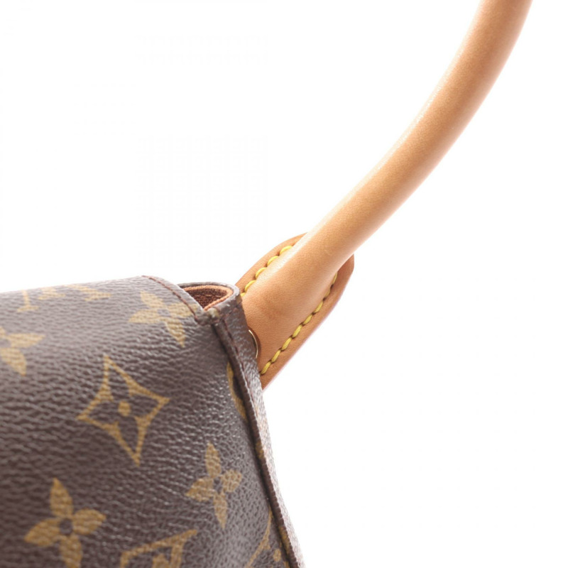 路易威登迷你環形肩背包 M51147 Monogram 皮革 棕色 二手-7