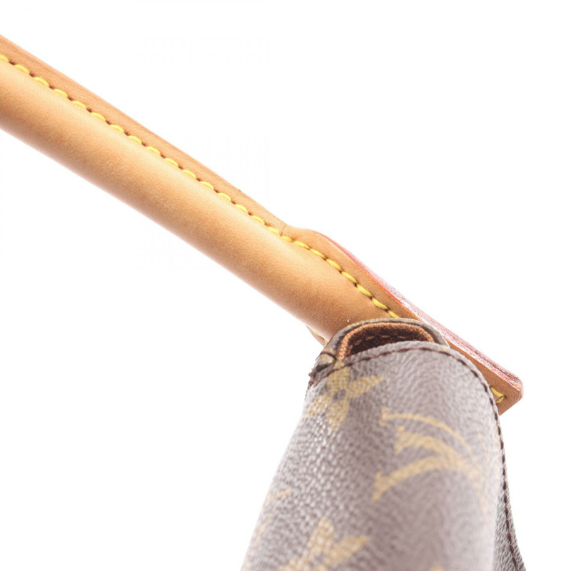 路易威登迷你環形肩背包 M51147 Monogram 皮革 棕色 二手-8