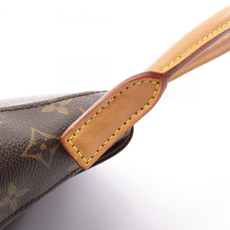 路易威登迷你環形肩背包 M51147 Monogram 皮革 棕色 二手-11
