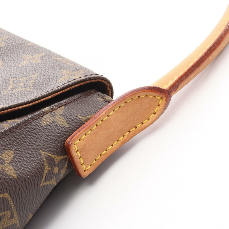 路易威登迷你環形肩背包 M51147 Monogram 皮革 棕色 二手-12