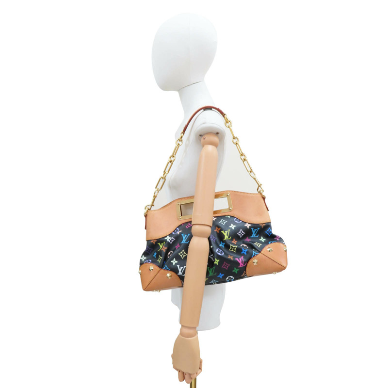 黑彩 原花帆布 Judy MM 肩背包【LOUIS VUITTON LV 路易威登】 M40256-10