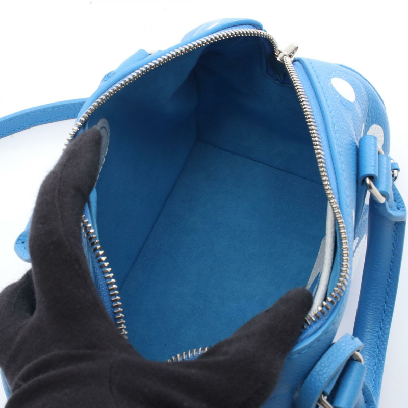 路易威登 Speedy Bandouliere 20 單肩手提包 M46425 皮革 藍色 二手-2