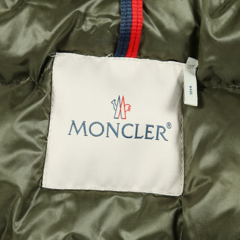 MONCLER GRAFTON 附帽羽絨外套 聚酯纖維 卡其色 #0 二手 男款-2