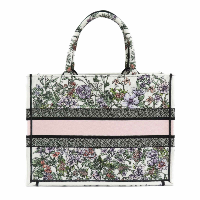 白色帆布 刺繡 Book Tote M 手提包【Dior 迪奧】-1