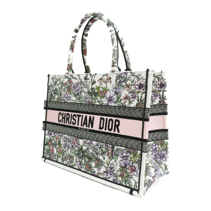 白色帆布 刺繡 Book Tote M 手提包【Dior 迪奧】-2