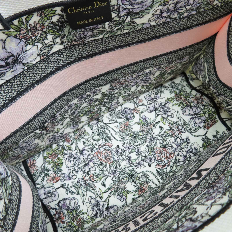 白色帆布 刺繡 Book Tote M 手提包【Dior 迪奧】-4