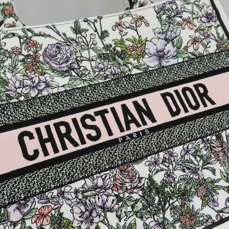 白色帆布 刺繡 Book Tote M 手提包【Dior 迪奧】-5