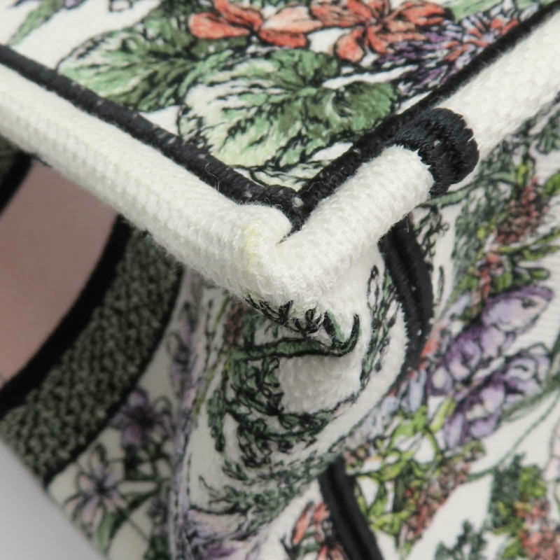 白色帆布 刺繡 Book Tote M 手提包【Dior 迪奧】-12