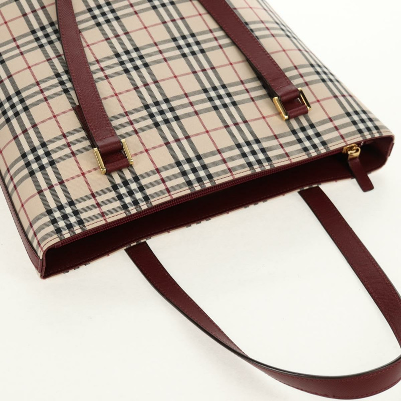 【日本直送】BURBERRY Nova 格紋帆布手提包 米色 金色 正品 am10137V-5