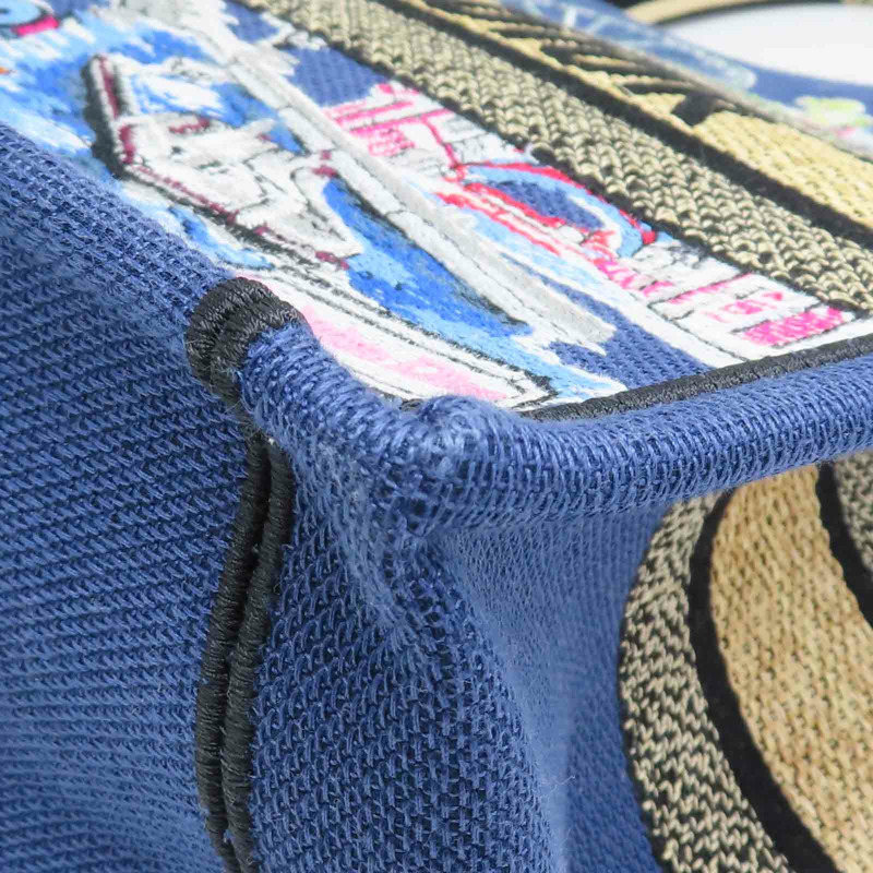 藍色 多色刺繡帆布 Book Tote M 手提包【Dior 迪奧】-10